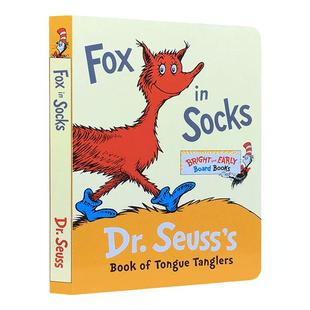 穿袜子的狐狸 英文原版 Fox in Socks 苏斯博士Dr Seuss 2-6岁启蒙绘本 廖彩杏书单 搭千奇百怪的脚 戴帽子的猫 一条鱼两条鱼