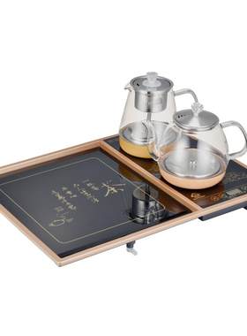 爱利特中式嵌入式玻璃全自动茶盘