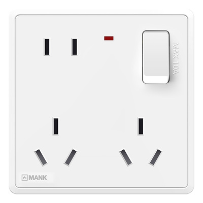 曼科开关插座面板八孔86型暗装