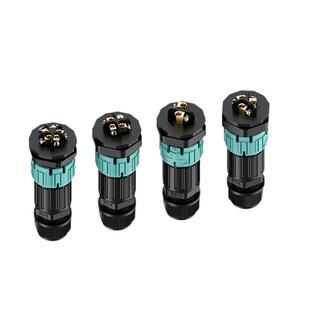 M20/25免焊接航空插头2/3/4/5芯螺丝压紧户外IP68塑料防水连接器