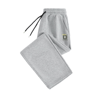 班尼路S&K垂感直筒裤子男春季潮牌320g重磅棉珠地阔腿裤男生卫裤A