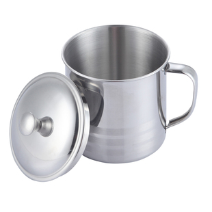 304不锈钢杯子加厚茶缸喝水杯带盖幼儿园儿童学生口杯刻字随手杯