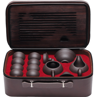 景福匠心紫砂茶具套装陶瓷刻字