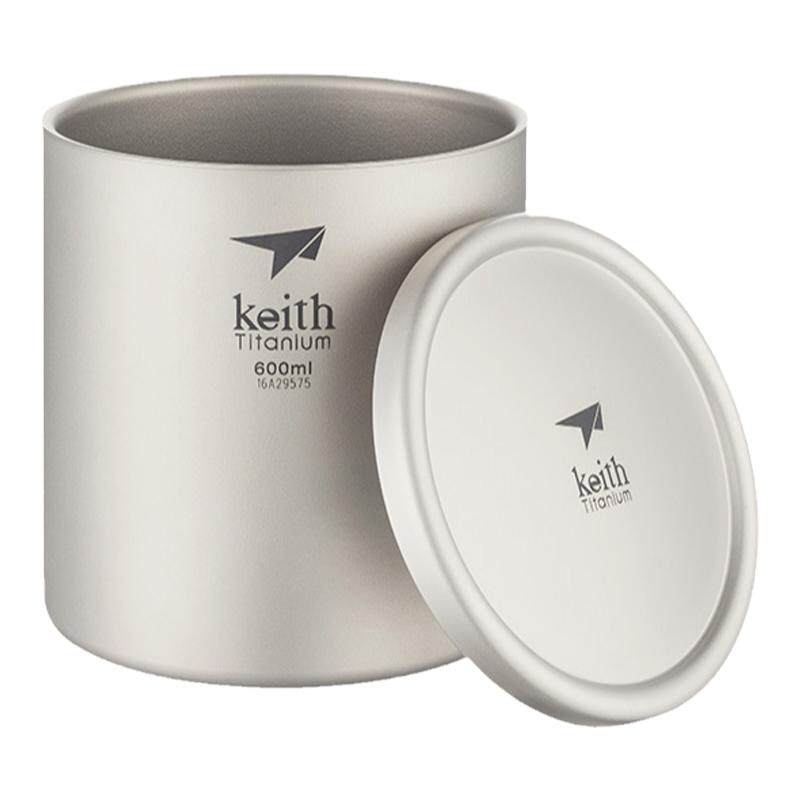 Keith铠斯钛茶杯双层防烫水杯