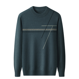 恒源祥高端名牌100%纯羊绒毛衣加厚爆款秋冬男士羊毛衫内搭打底衫