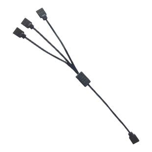 超频三电脑机箱RGB风扇控制器灯条5V3针12V4针转电源D口主板同步