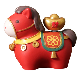 2026马年吉祥物盲盒小摆件办公桌面马上有钱治愈系装饰品新年礼物