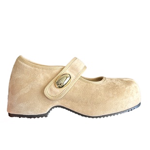 WSWS|2026韩版气质配裙子内增高厚底浅口单鞋女鞋玛丽珍鞋小皮鞋