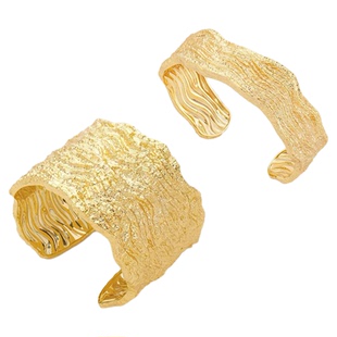 流沙系列肌理凹凸开口手镯女小众设计高级感轻奢百搭窄版宽版手环