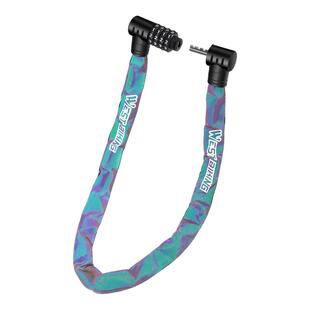 西骑者反光密码锁链条锁山地公路车防盗钥匙锁电动车自行车锁装备