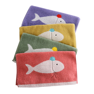 金号毛巾纯棉无捻纱A类柔软吸水卡通提花全棉洗脸洗澡擦头干发巾