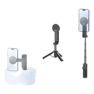 wonew七彩蜗牛自拍迷你杆磁吸便携手机支架vlog拍照三脚架神器手持拍摄自拍杆演唱会桌面直播手机架神器