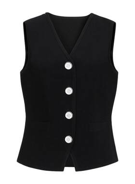 【赵奕欢同款】朗姿/MOJO莫佐立体剪裁西服马甲通勤干练新款背心