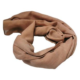 丝巾女2026春夏季薄款纯色细长条颈巾卡其焦糖咖啡驼色护颈椎围巾
