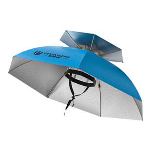 德国防晒钓鱼伞帽头戴式雨伞防紫外线折叠头顶双层户外遮阳帽子伞