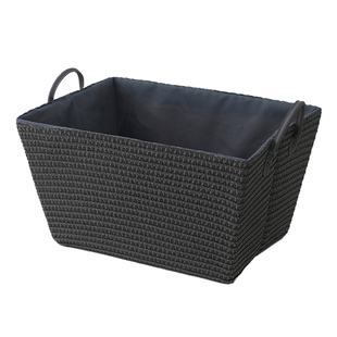 日式编织收纳筐折叠储物箱整理框子衣服筐零食玩具家用草编脏衣篮