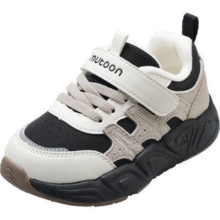 牧童儿童运动鞋2025冬季新款男童轻便缓震幼童鞋加绒保暖女童棉鞋