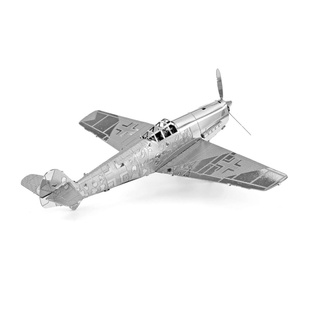 金属DIY拼装模型3D免胶立体飞机拼图 梅塞斯米特式战斗机BF-109