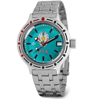 克格勃游泳蛙人自动机械防水军表