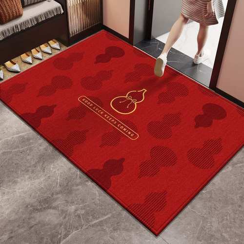 入户门地垫喜庆玄关防滑垫防水耐脏地毯新款进门除尘免洗加厚脚垫