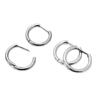 钛研社｜F136植入级钛合金 D型耳环直针耳圈防过敏养耳洞免摘耳饰