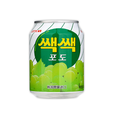 乐天盒装韩国饮料葡萄汁