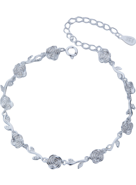 顺庆银楼足银999芷香花朵手链