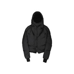 BEVAN UP|Diamond *菱形断连高领连帽绗线90白鸭绒羽绒服外套