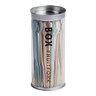 高级一次性水果叉食品级家用蛋糕签甜品叉儿童宝宝安全塑料小叉子