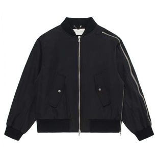 DVN 25SS Zip Bomber不对称RIRI拉链尼龙三防涂层百搭夹克外套