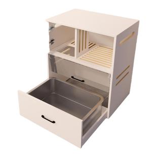 猫砂柜走廊式猫砂盆隐藏柜超大号防带砂防外溅半封闭式猫厕所猫柜