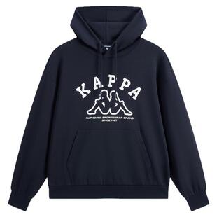 Kappa卡帕背靠背运动卫衣男新款美式复古网球运动连帽衫上衣女士
