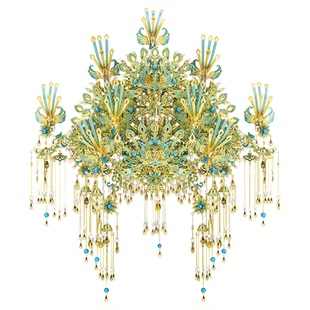 九霄青羽冠手工diy金属拼装模型拼图点翠凤冠十里红妆礼物龙十二