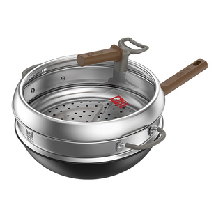 【新品】康巴赫钛香铁锅不粘锅有钛无涂层炒锅家用不生锈炒菜锅