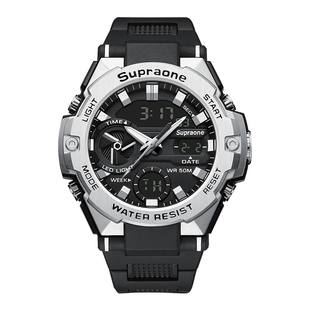 电子手表男款学生初中高中男生运动防水机械青少年闹钟游泳夜光表