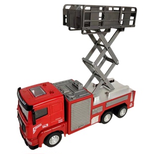 大号消防车合金可喷水洒水消防员玩具车云梯车模型男孩儿童汽车模