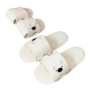 细细条 便携式可折叠拖鞋男女防滑可爱小熊情侣夏季出差旅行凉拖