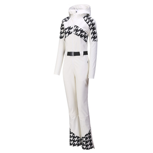 户外双板连体滑雪套装女时尚显瘦滑雪服全套连帽加绒弹力修身防水