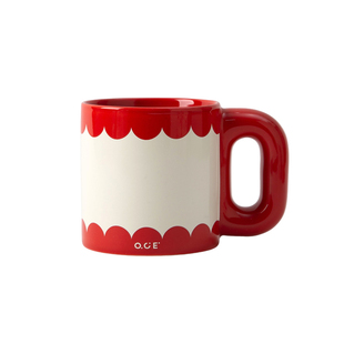 OCE波尔卡胖胖杯少女心满满带手柄的陶瓷马克胖胖杯家用办公喝水