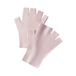 羊绒半指手套学生写字专用秋冬新款小学初中生女童男孩子露指手套