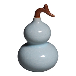 寻天青汝瓷 汝窑茶宠 唐马 玉兔汝州原产地汝瓷摆件葫芦 宋瓷青瓷