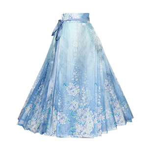 【如梦霓裳丨青黛】魏晋原创汉服女齐腰重工交领襦裙薄款中腰印花