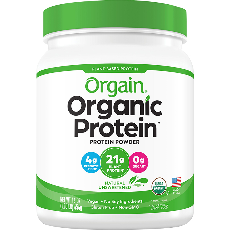 【张静初同款】Orgain傲感有机植物豌豆蛋白粉低糖全家营养补充