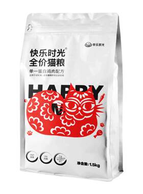 快乐时光单一鸡肉蛋白全价猫粮