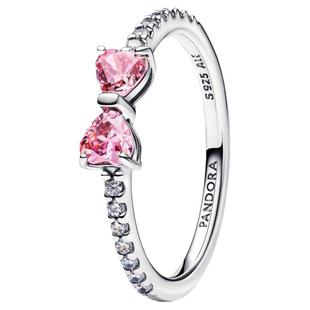 [新年礼物]Pandora潘多拉恒耀粉蝴蝶戒指粉色心形精致时尚