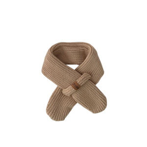 宝宝围巾冬季保暖纯色百搭针织围脖秋冬婴儿洋气柔软毛线围巾ins