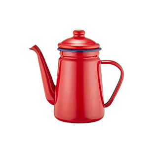 PAGOO搪瓷咖啡壶复古手冲壶珐琅细口壶水壶茶壶鹤嘴壶露营凉水壶