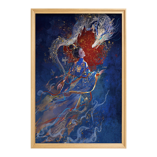 国潮拼图成人版1000片龙飞凤舞烫金丝绒大人解压解闷益智玩具礼物