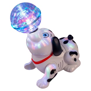 电动小狗顶球宝宝抬头练习追视玩具1-2-3岁会唱歌跳舞的仿真动物