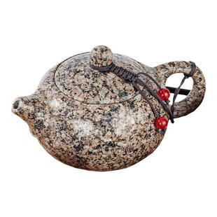 中华麦饭石壶手把壶中式文玩纯茶水壶药石壶茶具过滤全套一壶四杯